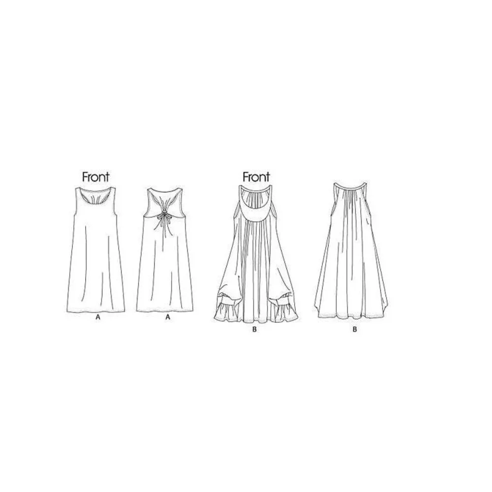 McCalls Sewing Pattern 6347 Dress Sleeveless Misses Size XS-M